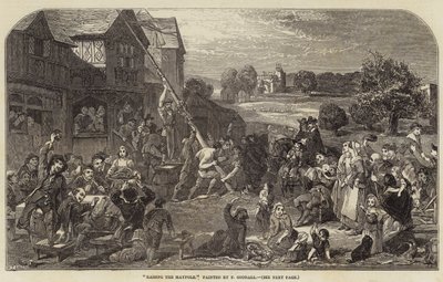 Raising the Maypole by Frederick Goodall